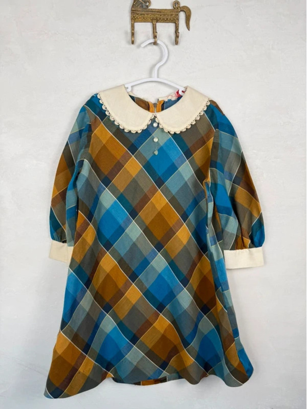 Vintage plaid dress size 6X girls